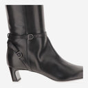 Skórzane buty z detalem klamry