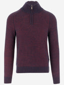 K Way Wool Blend Sweater With Zipper At The Neck