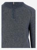 K Way Wool Blend Sweater With Zipper At The Neck