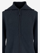 Allude lana e cashmere zip up maglione