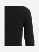 Blumarine High Neck Sweater With Flared Sleeves