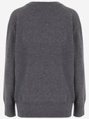 Blumarine Wool Blend Sweater With Rhinestones