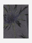 Blumarine Wool Blend Sweater With Rhinestones
