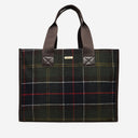 Barbour Turnberry Tote Bag in miscela di lana con modello di controllo
