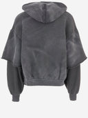Cultura Cotton Hoodie With Layered Sleeves