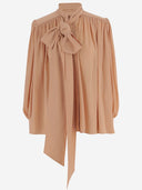 Chloè Silk Blouse With Bow At The Neck