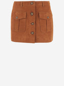The Garment Mini Suede Skirt With Pockets