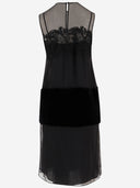 Salvatore Ferragamo Acetate And Silk Dress With Inlays