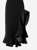 Pinko Stretch Viscose Dress With Ruffles