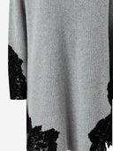 Pinko Stretch Wool Blend Dress With Lace