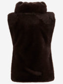 Gilet en fourrure synthétique de carrière foncé