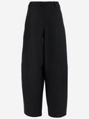Pantalon de laine de jambe large de pybe noir