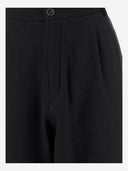 Pantalon de laine de jambe large de pybe noir