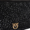 Pinko mini bolso de hombro de bolsa doble con diamantes de imitación