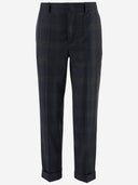 Sa Su Phi Angela Tartan Wool Pants With Turn Ups