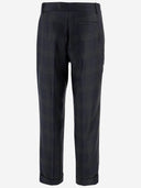 Sa Su Phi Angela Tartan Wool Pants With Turn Ups