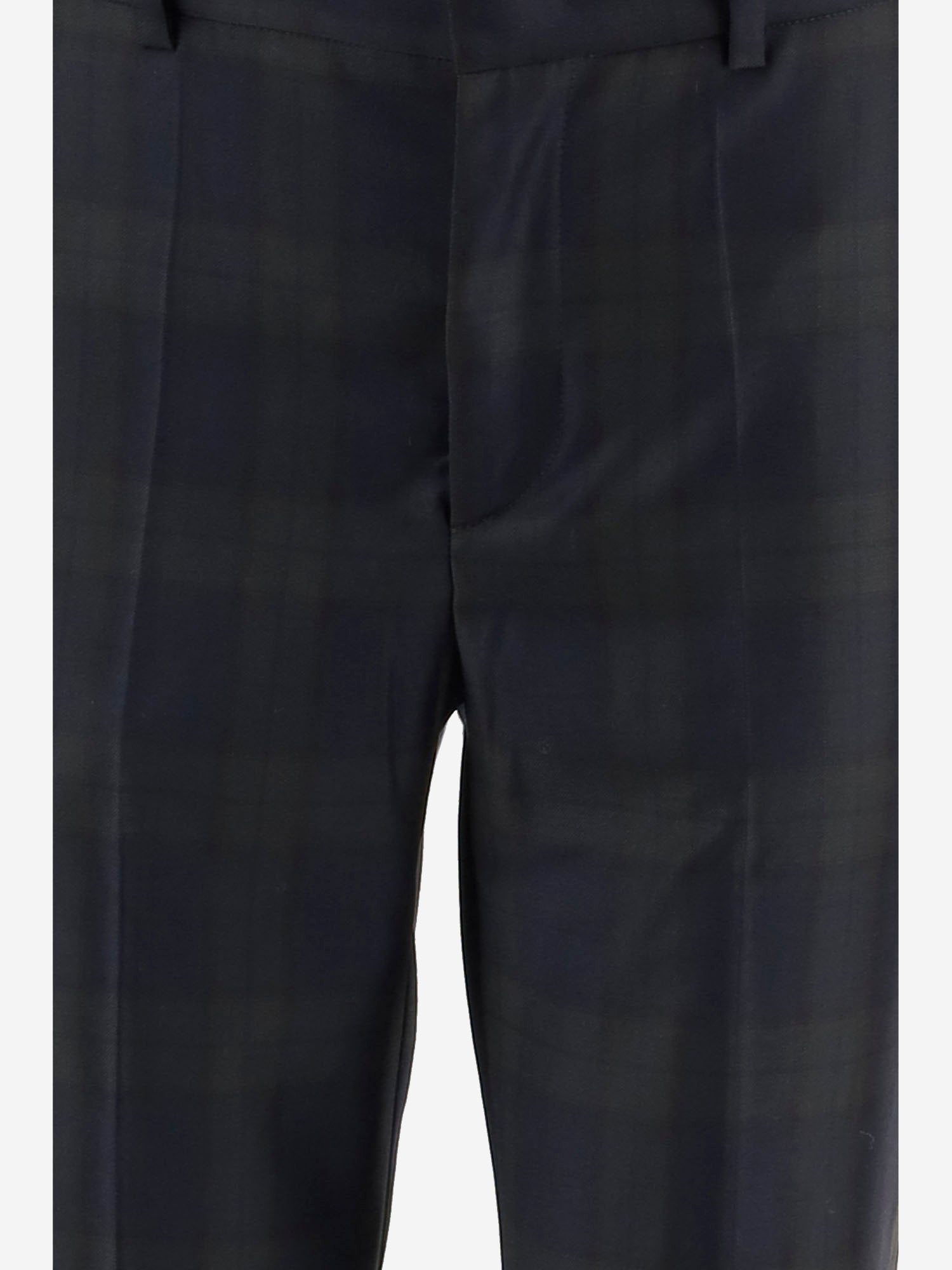 Sa Su Phi Angela Tartan Wool Pants With Turn Ups