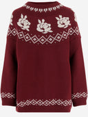 Magda Burtym Wool Sweater With Floral Pattern
