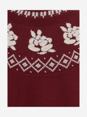 Magda Burtym Wool Sweater With Floral Pattern