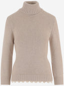 Magda Burtym Cashmere Sweater With High Neck And Wavy Hem