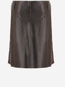 Niccolo' Pasqualetti Leather Skirt With Square Pattern