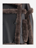 Stand Studio Kristy Synthetic Leather Jacket With Fur Details