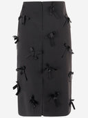 Jil Sander Satin Skirt With Embroidered Bows