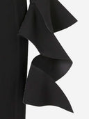 Pinko Stretch Viscose Dress With Ruffles