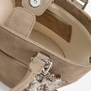 Self Portrait Suede Leather Bag With Pendants
