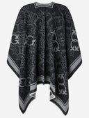 Pinko Wool Blend Cape With Love Birds Motif