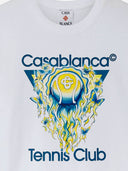 Casablanca T-shirt en coton avec logo