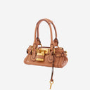 Chloè Small Paddington Bag In Maroon Leather