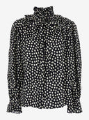 Camisa Chloè De Seda Con Estampado De Lunares