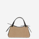 Jil Sander Dune Leather And Rafia Bag