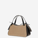 Jil Sander Dune Leather And Rafia Bag