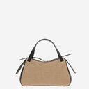 Jil Sander Dune Leather And Rafia Bag