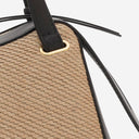 Jil Sander Dune Leather And Rafia Bag