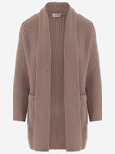 Bruno Manetti Cashmere Cardigan With Ribbed Knit