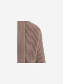 Bruno Manetti Cashmere Cardigan With Ribbed Knit