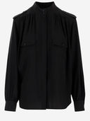 Chemise plissée en crêpe de soie Chloè