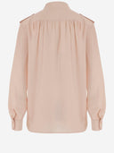 Chemise plissée en crêpe de soie Chloè