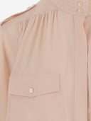 Chemise plissée en crêpe de soie Chloè