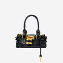 Chloè Small Paddington Bag In Maroon Leather