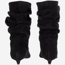 Amina Muaddi Jamie Boots In Suede Leather
