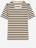 Jil Sander Cotton T Shirt With Striped Pattern