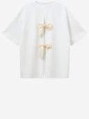The Garment Tg Bow T Shirt In Stretch Cotton Blend