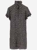 Chloè Short Sleeved Silk Jacquard Mini Dress