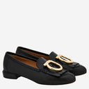 Salvatore Ferragamo Silvy Loafers With Leather Fringe Detail