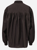 Polo Ralph Lauren Cotton And Silk Shirt With Ruffled Sleeves