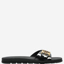 Tory Burch Buckle Slide Sandals With Logo